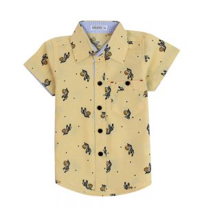 Áo vải bé trai tay ngắn Laluna