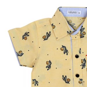 Alternative view of Áo vải bé trai tay ngắn Laluna