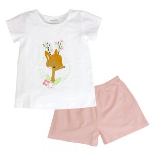 Bộ thun bé gái ngắn Carrot