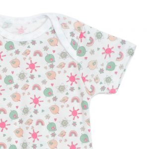 Alternative view of Body tam giác tay ngắn in hoa và chim Carrot