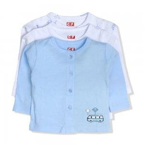 Set 3 áo sơ sinh cài giữa tay dài