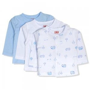 Alternative view of Set 3 áo sơ sinh cài giữa tay dài