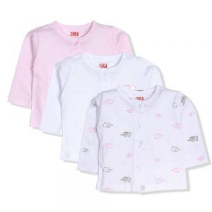 Alternative view of Set 3 áo sơ sinh cài giữa tay dài