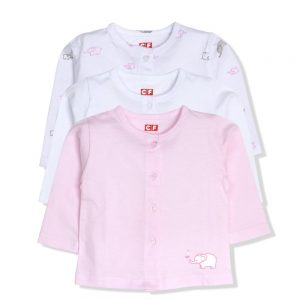 Set 3 áo sơ sinh cài giữa tay dài
