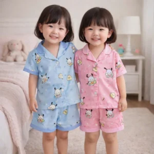 2 bé gái đang mặc Bộ Đồ Ngủ cho bé Sweet Dreamy