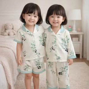2 bé gái mặc đồ nngur naibikids